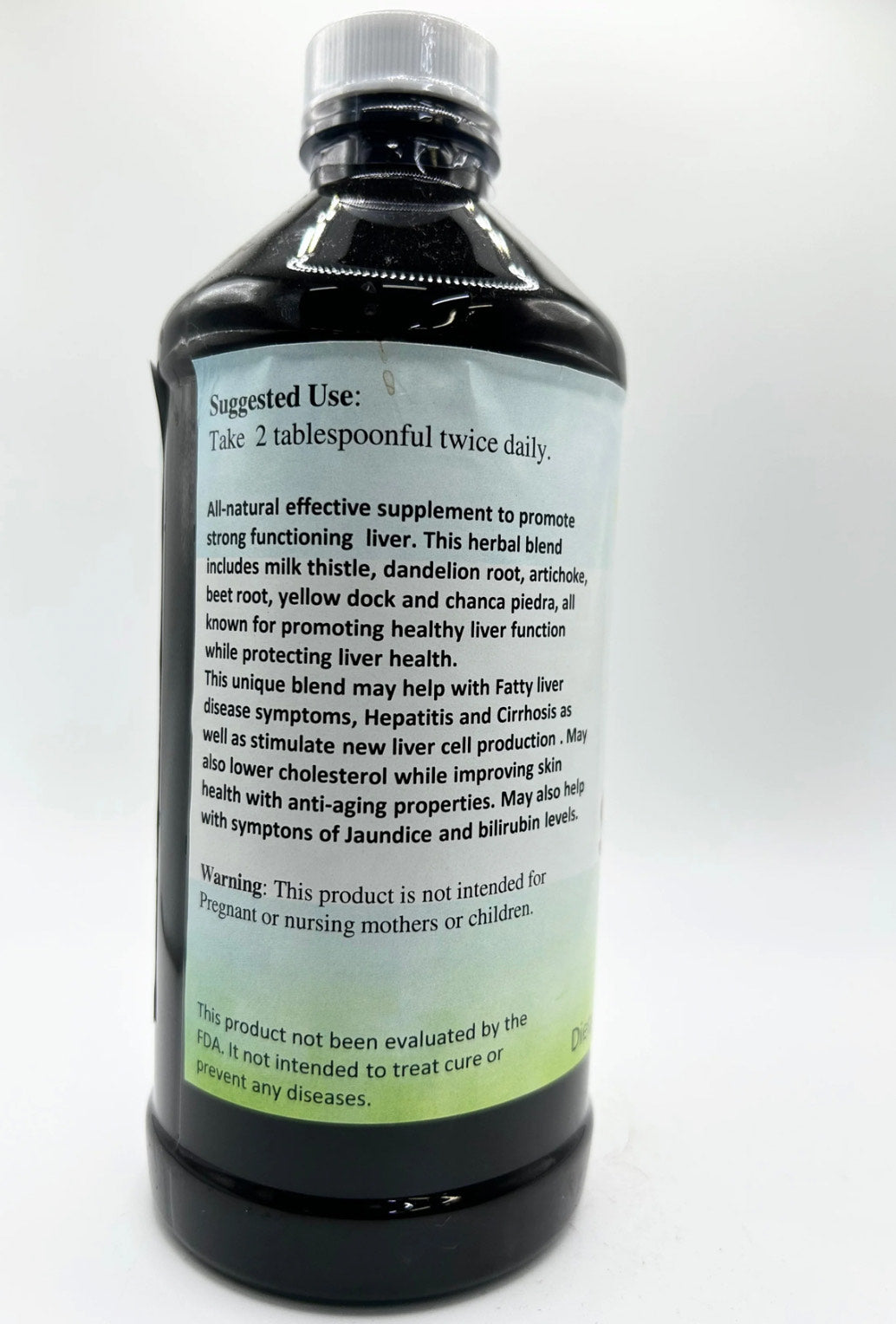 Natural Herbs Liver Detox & Support - 16oz Tonic for Liver Function, Fatty Liver & Cirrhosis with Milk Thistle, Beet Root & Turmeric!