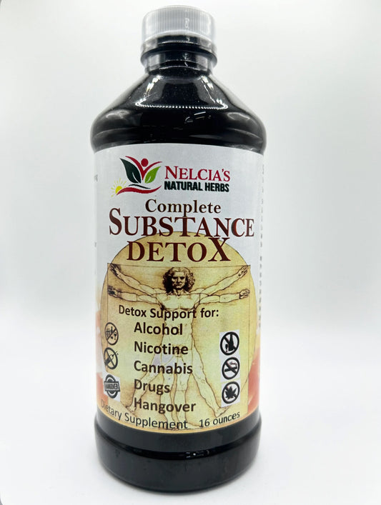 Complete Substance Detox - Recovery from Alcohol, Nicotine, Cannabis, Drugs | Featuring Goldenseal, Burdock Root, Mullein &amp; More!